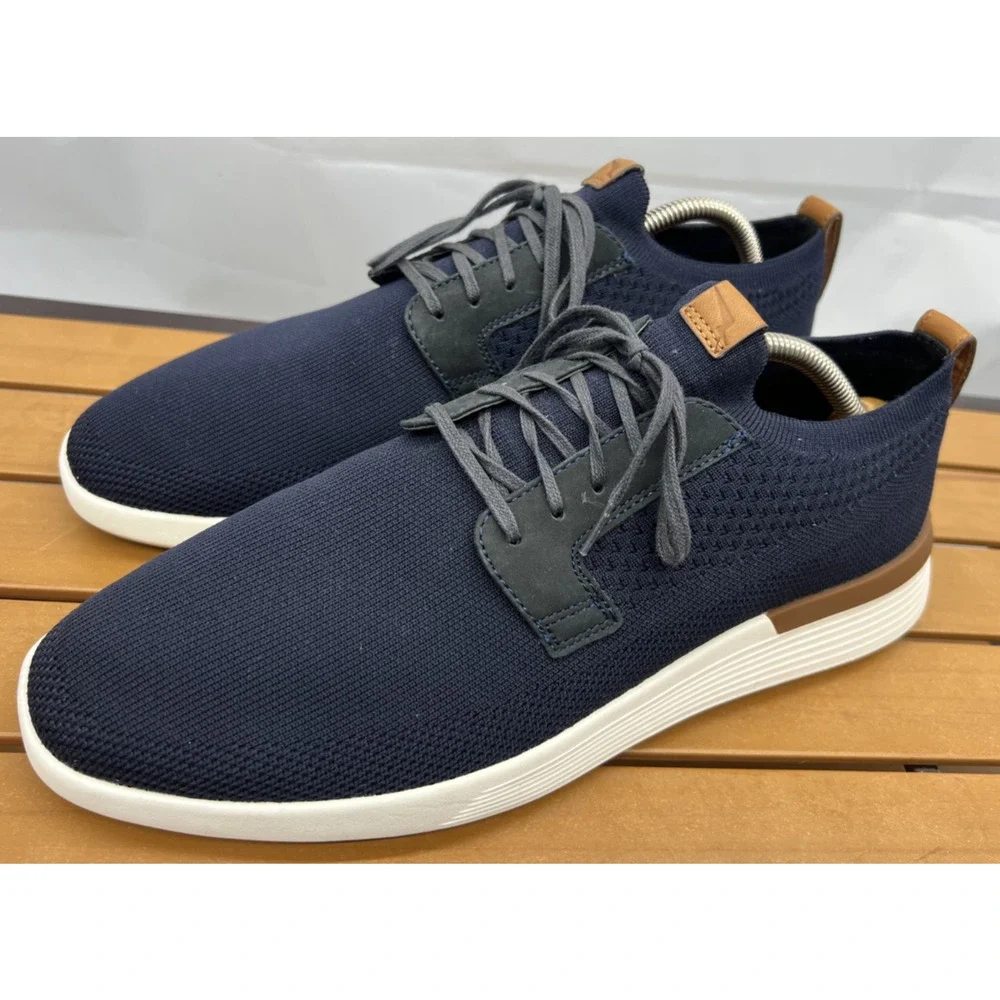 Wolf & Shepherd SwiftKnit Derby Shoes Mens Size 11 Blue Knit Casual Sneakers
